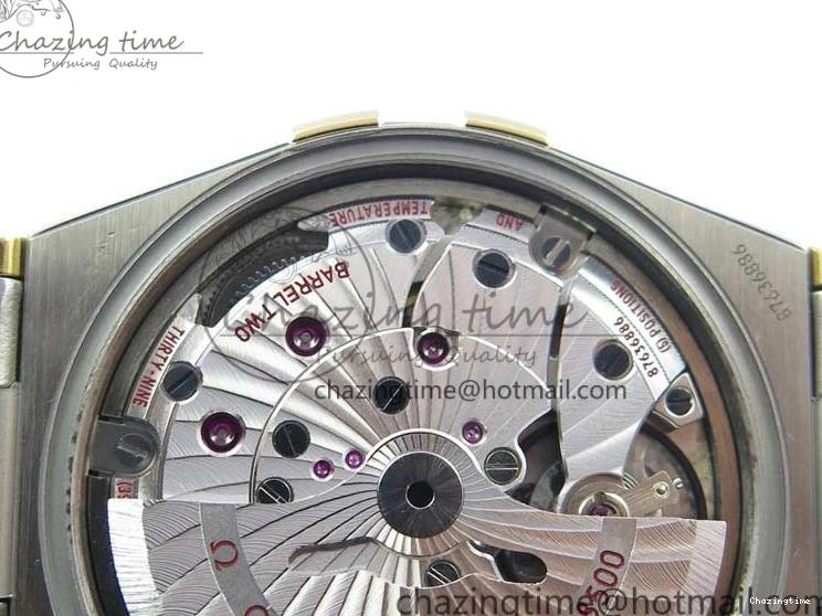 0303 Constellation 38mm SS YG VSF 1:1 Best Edition White Textured Dial on SS YG Bracelet A8500 Super Clone Upgraded 7922